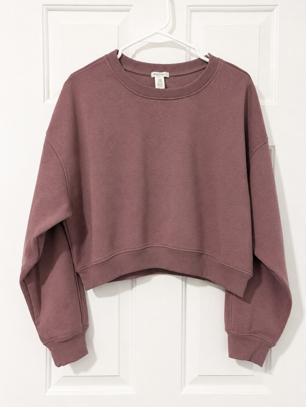 Bozzolo Mauve Fleece Lounge Set Size Large NWOT Sweatshirt & Jogger Sweater Set - Picture 3 of 7
